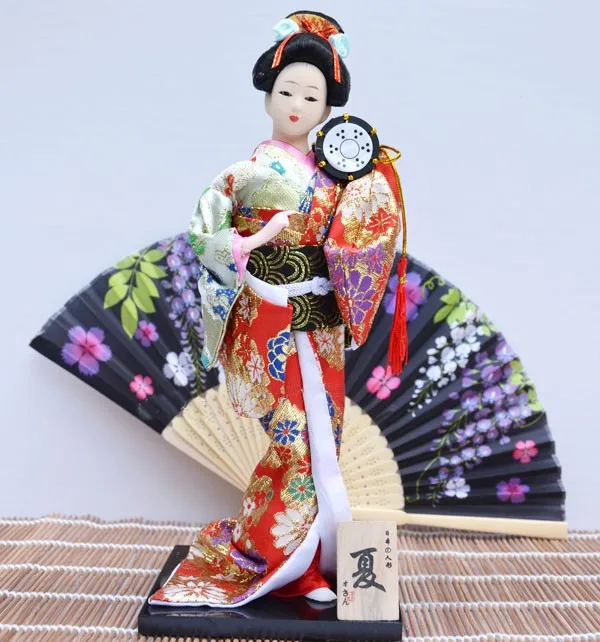 

TNUKK 2017 Beautiful 30CM Christmas Home decoration crafts Japanese Geisha Doll vintage Christmas Gifts.
