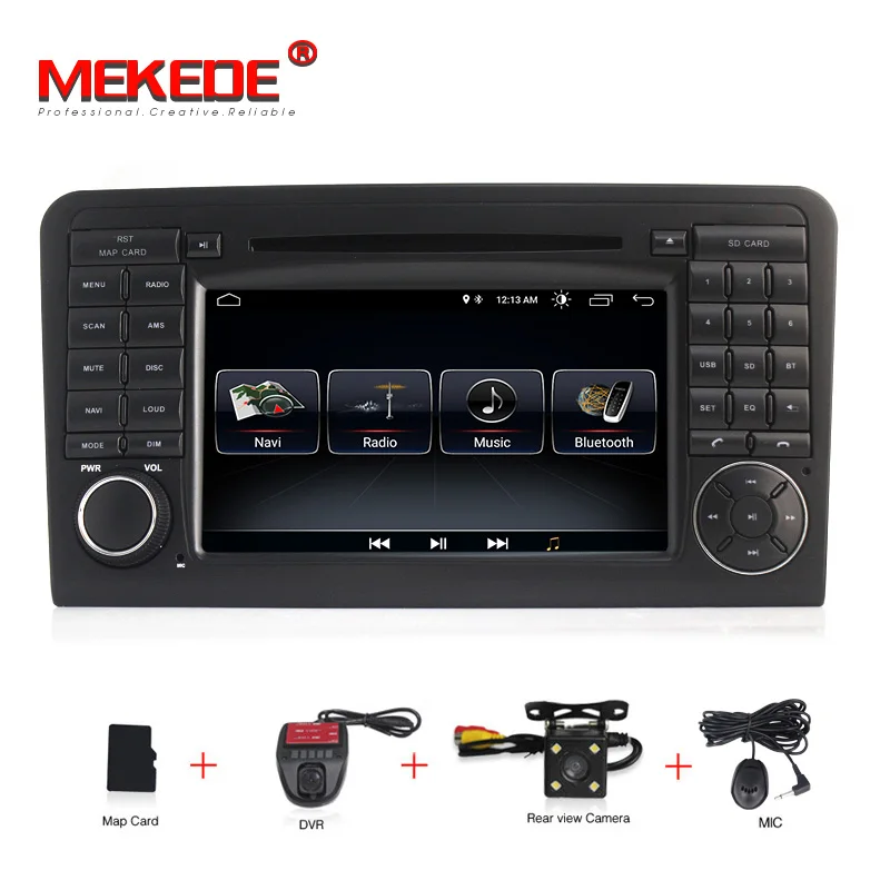 HD 2DIN 1024x600 Android 8,1 Автомобильный DVD плеер для Mercedes Benz класс GL ml W164 ML350 ML500 X164 GL320 GPS стерео радио - Цвет: CAR DVD CAMERA DVR