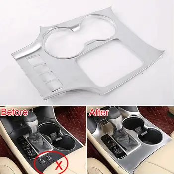 

Fit For 2015 Toyota Highlander Gearshif Car Water Cup Holder Panel Frame Decoration Cover Trim Styling Sticker