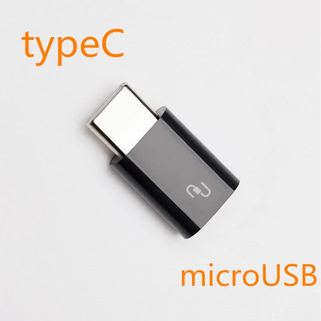 Адаптер Xiao mi usb type-C, mi cro, USB мама, USB 3,1, type C, Мужской конвертер, соединитель для быстрой зарядки для mi 6 Sansung S8 - Цвет: Черный