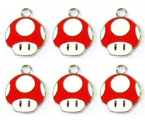 Подвески для сережек Super Mario Red Грибная головка 50 шт. сделай сам A72 | Украшения и