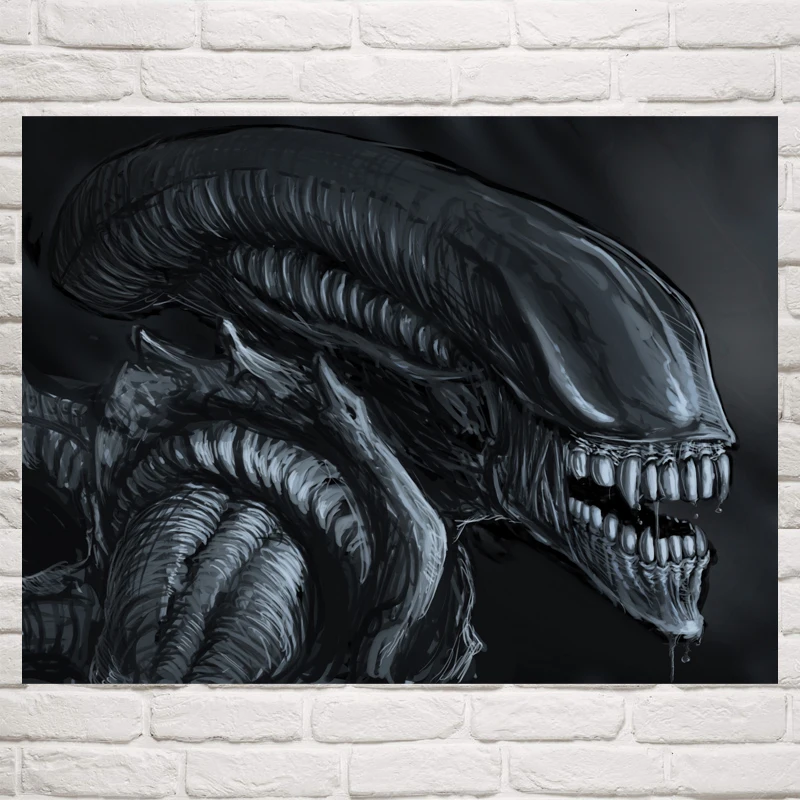 Фотофон Xenomorph Alien Movie Art из шелковой ткани плакаты и принты на стену Современное