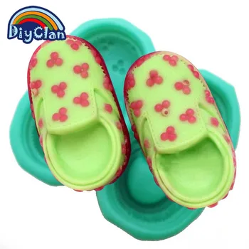 

Children's Shoes DIY Silicone Molds For Cake Pudding Jelly Dessert Chocolate Mould Candle Soap Mold S0197XZ