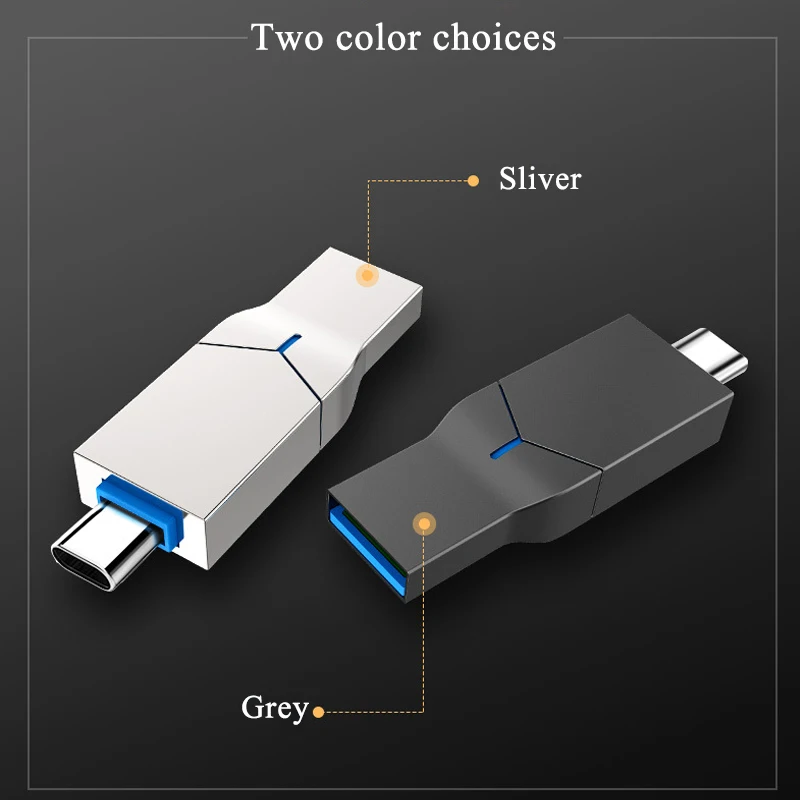 2 в 1, новинка, USB флеш-накопители type-C, 64 ГБ, 128 ГБ, 16 ГБ, 32 ГБ, для Android, USB флешка, тип d, C, флэш-диск, Прямая поставка