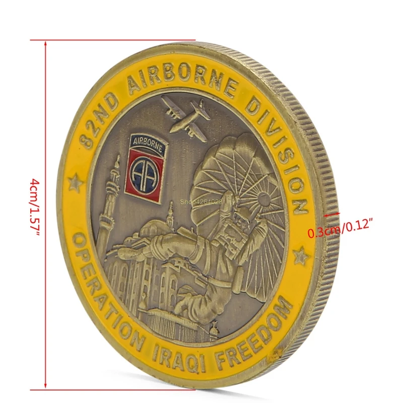 Памятная монета 82nd-Airborne Division из цинкового сплава Памятная коллекция монет нет-монеты иностранных валют
