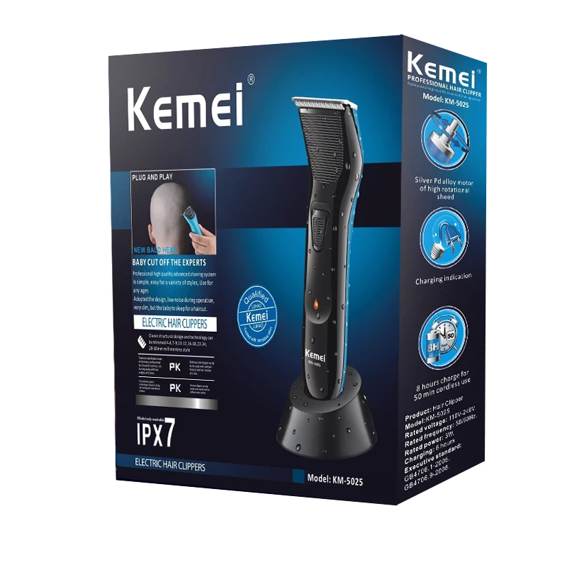 Kemei Professional перезаряжаемый 0 мм Baldheaded Hair приборы для бороды стрижка Стайлинг машина семья электрическая уникальная машинка для стрижки волос