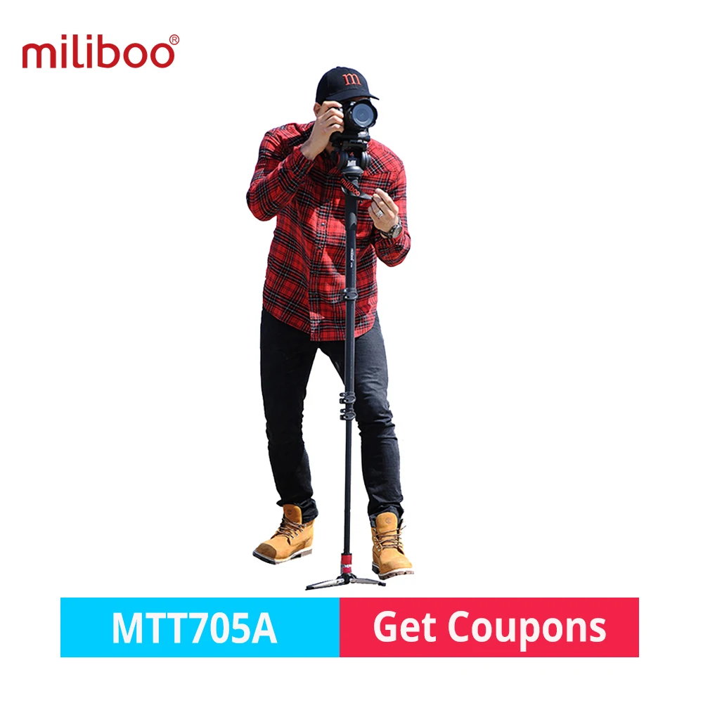 

miliboo MTT705A monopod tripod Professional Aluminum Portable Camera monopod with Hydraulic Head tripod stand for Sony Nikon
