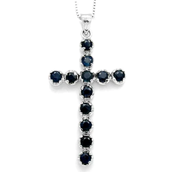 

Collier Collares Qi Xuan_Dark Red Stone Cross Pendant Necklace_Real Necklace_Quality Guaranteed_Manufacturer Directly Sale