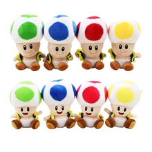 4 шт./лот 16 см Super Mario Bros плюшевая жаба игрушки гриб Мягкая Подвеска для ключей мягкая фигурка игрушки детские куклы