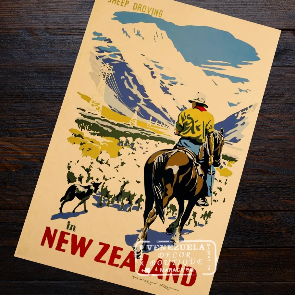 Napier Новая Зеландия. Арт деко столица мира NZ Trip старинный ретро постер из