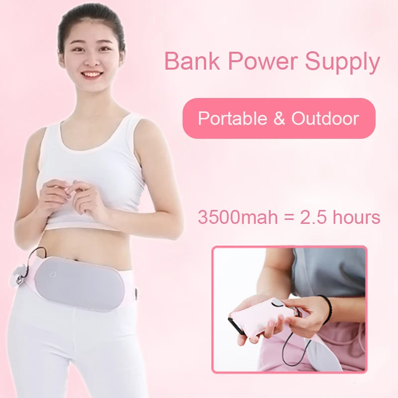 Menstrual Cramps Electric Heating Belt Patch Warming Pain Relief Constant Temperature 3 Heat-settings Graphene Heated