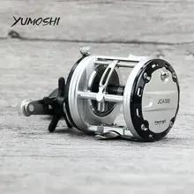YUMOSHI JCA200/300/400/500 Solid Drum Wheel 12+1 Ball Bearings Bait Casting Fishing Reel Carretilhas De Pescar for Saltwater
