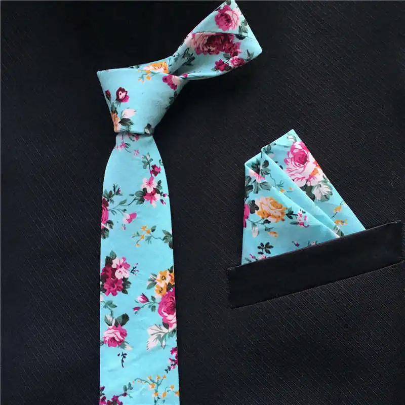 Галстук и носовой платок, модный галстук с принтом, 6 см, хлопок, шерстяной галстук, галстуки для меня, дизайнерская новинка, партия - Цвет: 6