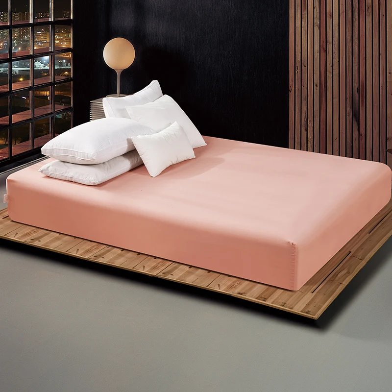  160x200cm Fitted Sheet with an elastic band 17 solid colors Bed Sheets linen Bedspread polyester co