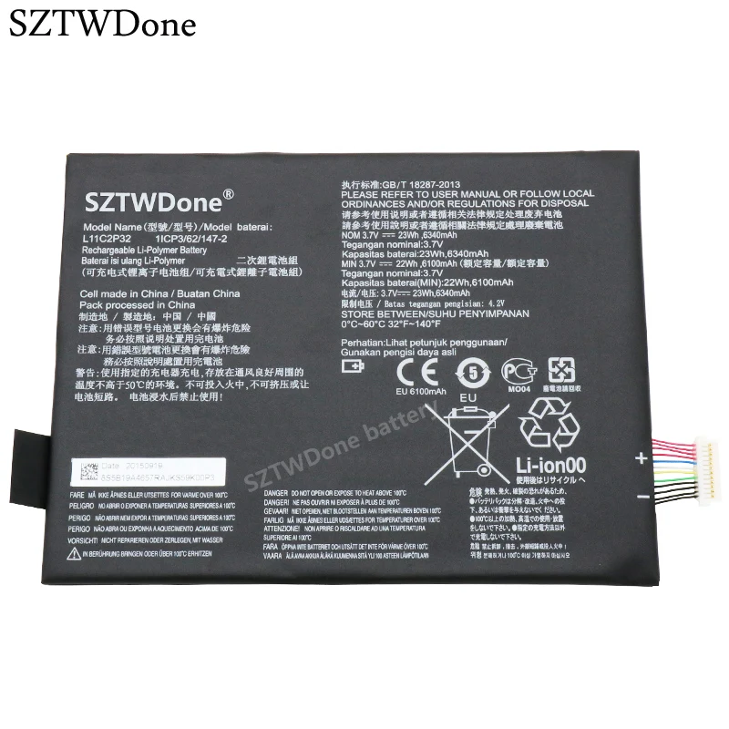 Sztwdone L11C2P32 Tablet Крышка батарейного отсека для LENOVO ideatad S6000 S6000-F S6000-H A7600 A7600-HV A7600-F S6000L-F A10-80HC L12D2P31