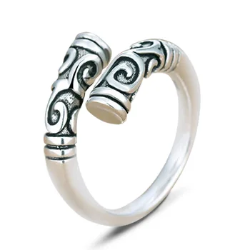 

1PCS Metal Jewelry Index Finger Ring Retro Lady Totem Carved Opening Midi Finger Rings Vintage Boho Jewelry Bague Femme