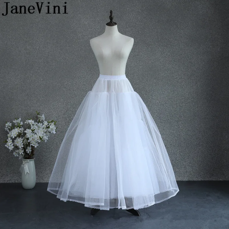 JaneVini Puffy A Line Bridal Petticoat Multi-layer Jupon Vintage Bride Underskirt Petticoats Wedding Accessories enagua de novia