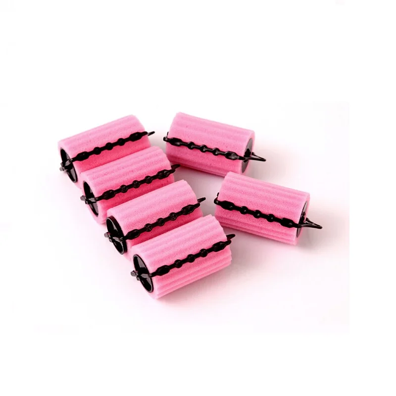 

6pcs/pack Hair roller large size roll bangs curls artifact double layer self-adhesive hair curlers tube Hair Foam Rollers