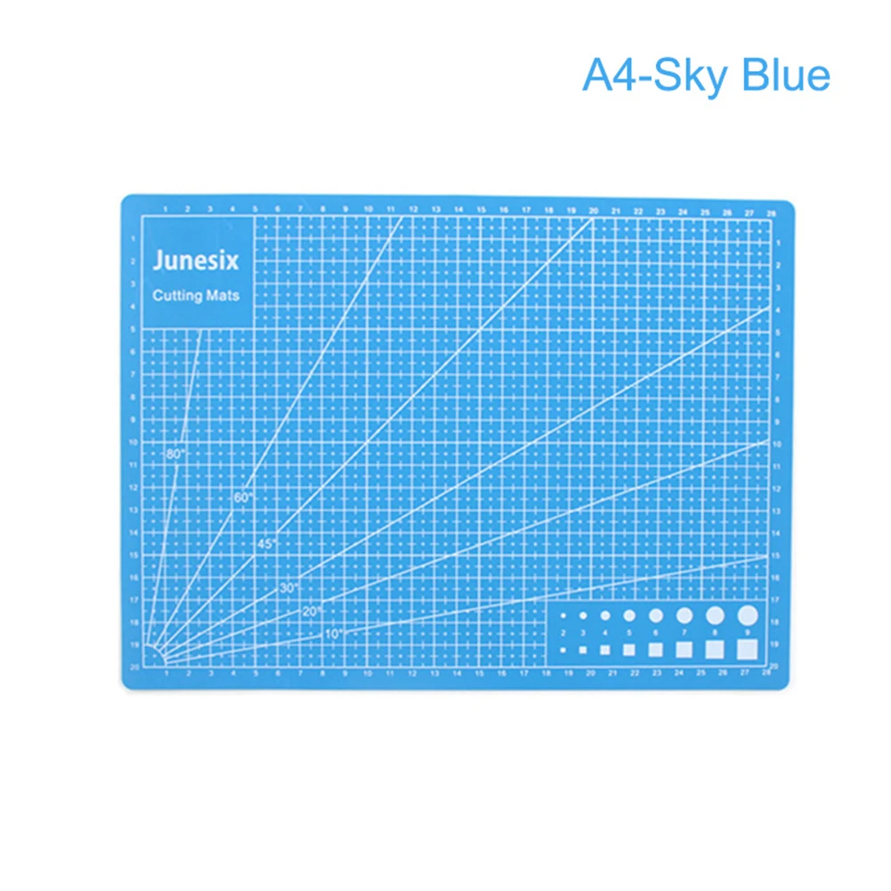А3 А4 ПВХ самовосhealing вающийся коврик для резки крафт стеганая сетка линии печатная доска PAK55 - Цвет: A4 Sky Blue