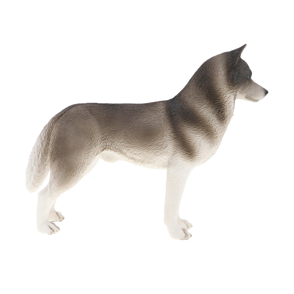 2pcs Plastic Realistic Animals Husky Dog Pet Action Figure Doll Toys Insect Playset Kid Toddler Learning Toys Decor Collectibles