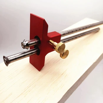 

1 Pcs Carpentry Scriber Double Heads Scribe Blade Woodworking Double-Line Marking Gauge Ruler Tools