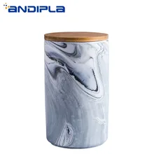 Нордическая мраморная текстура керамическая банка домашние запечатанные банки с крышкой бутылки для хранения контейнер для еды емкость для порошка кухонные аксессуары