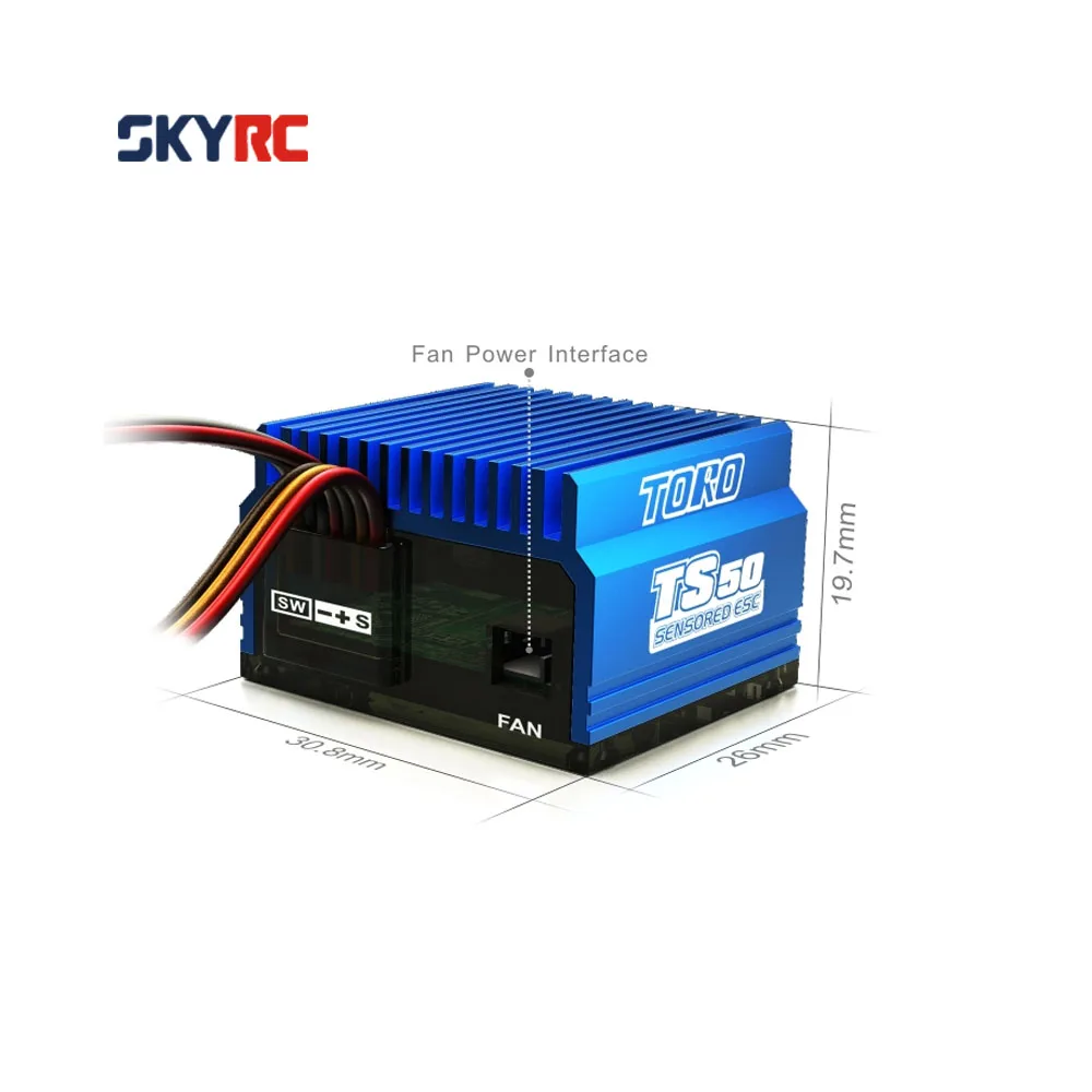 

SkyRC TS50 50A 2S LiPo Battery Brushless Sensored/Sensorless ESC with 6V/2A BEC for 1/10 Buggy Touring Car