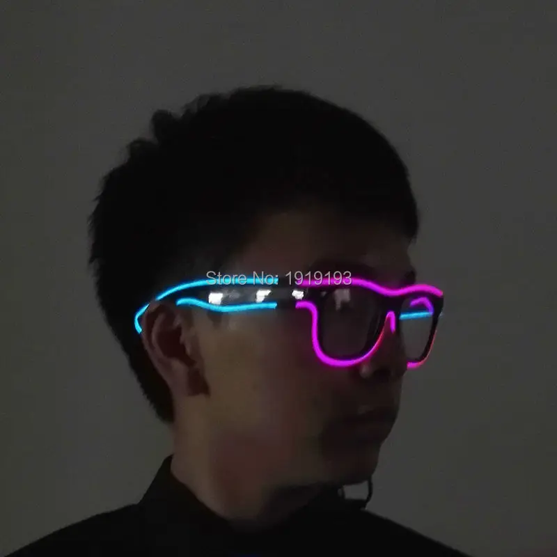 9 Colori disponibili Occhiali Costume Cool Occhiali Da Sole Luce Lampeggiante al neon