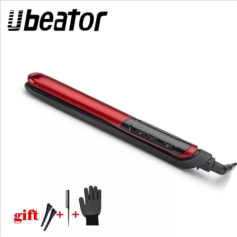 

LCD Display 2-in-1 ceramic coating Hair straightener New Flat Iron Straightening Irons Styling Tools With Fast Warm-up Thermal