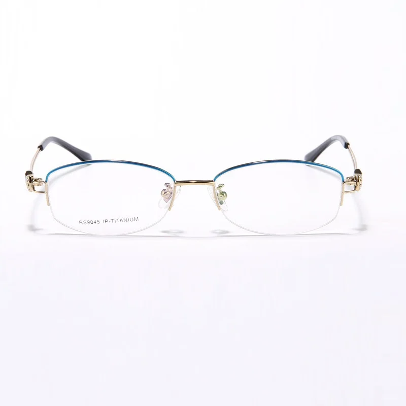 Ширина-138 высококачественный бизнес очень легкие женские очки оправа богиня мода титана женские полуоправы близорукость очки