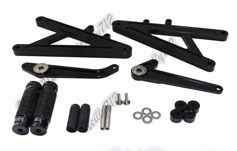 Waase CNC алюминиевые гоночные задние наборы подножки для ног подножки для HONDA RS GP 125 RS125 GP125 125GP - Цвет: Black