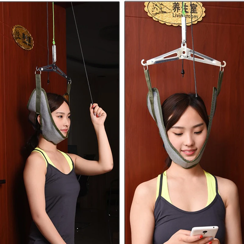 

Hot Neck Pain Relief Head Healthy Cervical Traction Stretch Gear Brace Kit Back Stretcher Adjustment Chiropractic Strain Correct