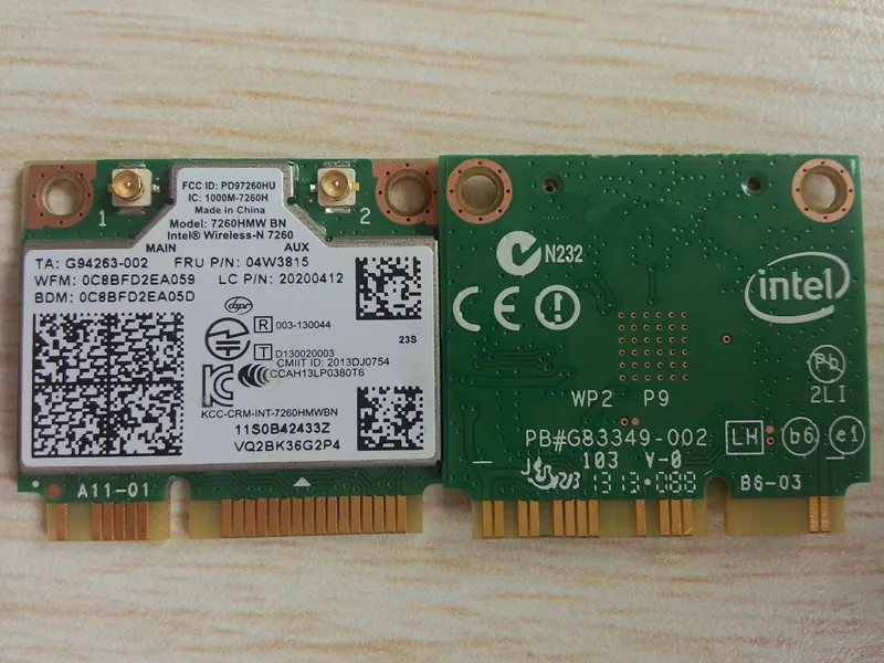Intel Dual Band Wireless Ac 7260 7260hmw Half Mini Pcie Pci Express Wlan Wifi Card Module 802 11 Ac 867mbps Bluetooth Bt 04w3814 For Ibm Lenovo Talkingbread Co Il