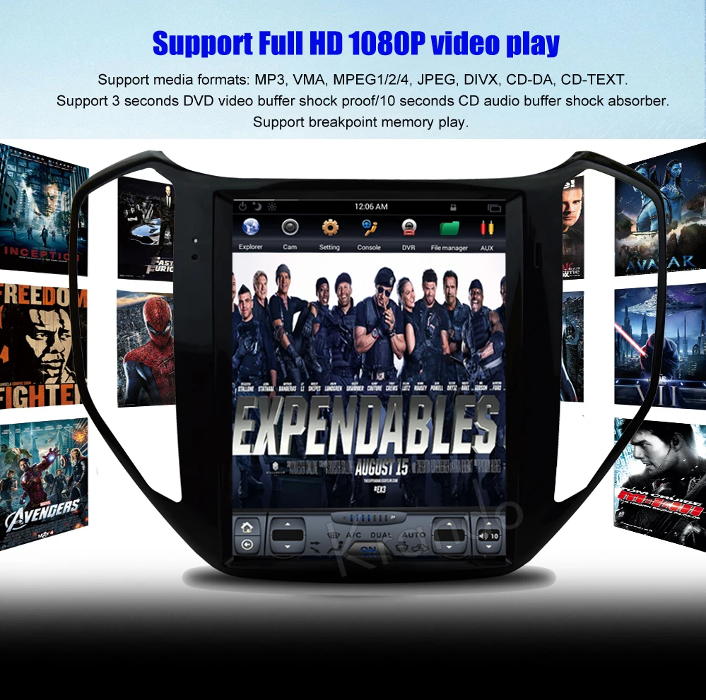 Krando Vertical screen android car radio multimedia for CHANGAN CX70 screen navigation with gps system