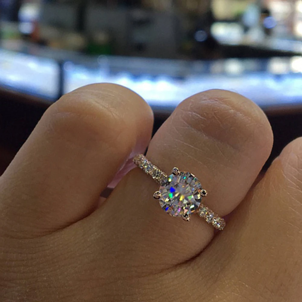 Женские брендовые кольца серебряного цвета простого дизайна обручальное кольцо