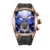 Recife Tigre/RT Grande Relógio Do Esporte Dos Homens Luminosos Analógicos Tourbillon Relógios Top Marca Blue Rose Relógio de Ouro relogio masculino RGA3069