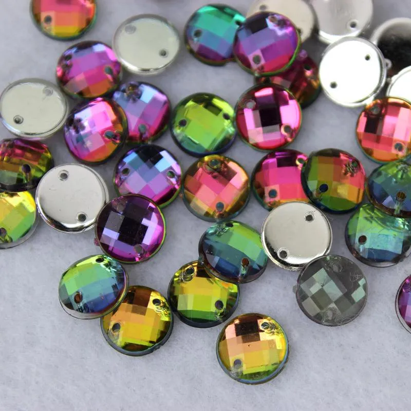 100 шт. круглые акриловые бусины Micui ZZ370A 10 мм|beads for sewing|sew oncrystal rhinestone |
