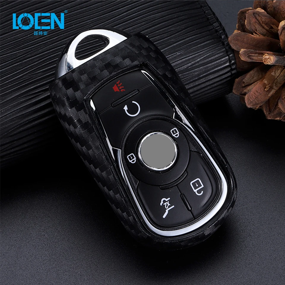 

Soft 5D Carbon Fiber Car Key Case for OPEL Astra Buick ENCORE ENVISION NEW LACROSSE Rings Protect Shell Car Styling Cover