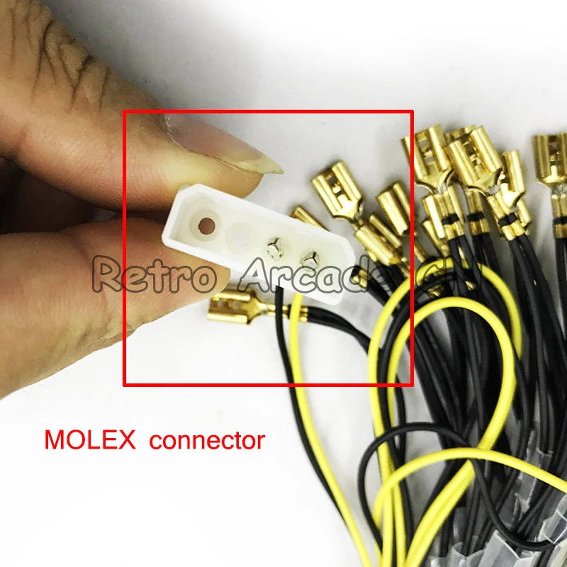 6.3 ملليمتر محطة الألعاب زر Led ضوء كابل سلك تسخير إلى PC امدادات الطاقة 5 فولت/12 فولت لمبة سلسلة إشارة سلك ل 18/32 قطع
