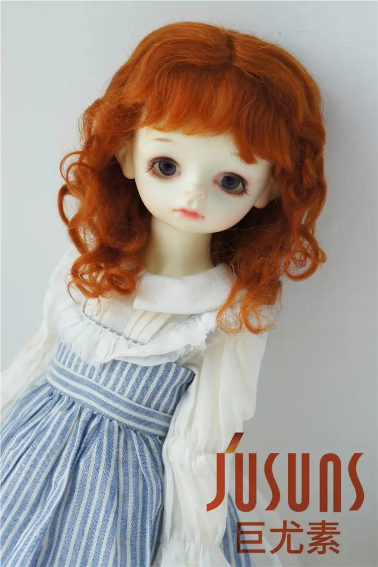 D20313 1/3 SD BJD мохеровые кукольные парики принцесса длинный курчавый BJD парик Размер 8-9 дюймов 9-10 дюймов аксессуары для кукол - Цвет: 8-9inch Carrot M8