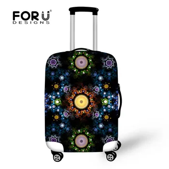 

FORUDESIGNS 3D Retro Style Printing Elastic Luggage Protector Cover for 18-30 inch Trolley Cover Luggage Accessories with Zipper