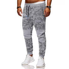 Feitong мужские брюки повседневные Модные мужские спортивные камуфляжные свободные спортивные брюки с полосой сбоку