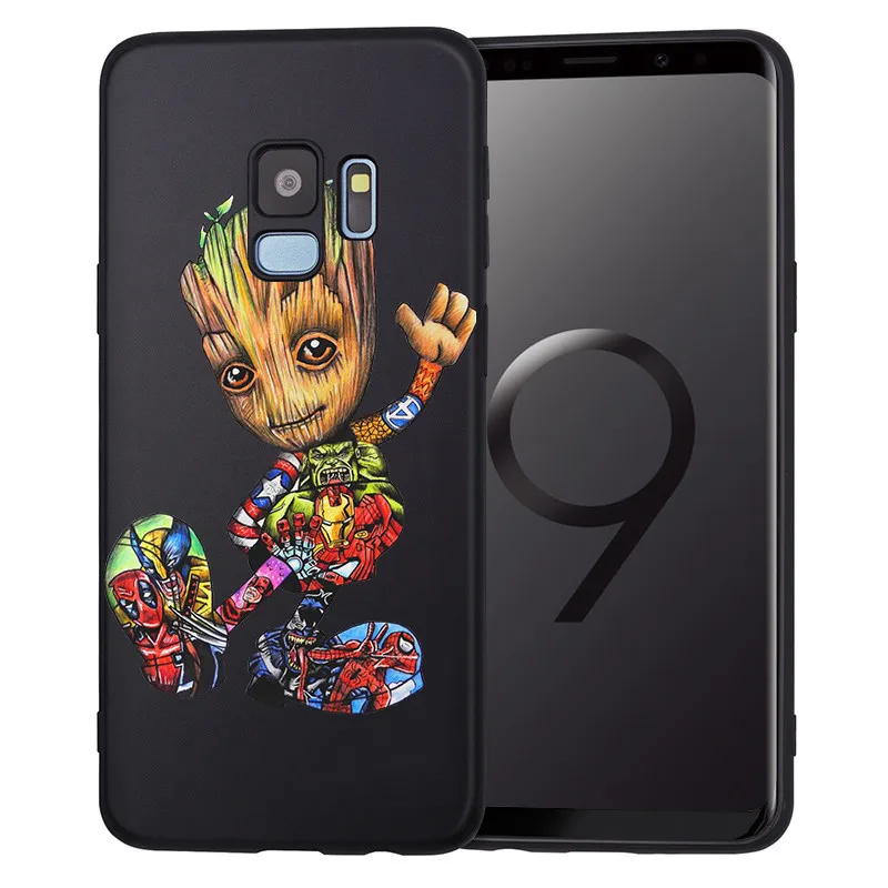 Groot Joker Stitch marvel для samsung Galaxy S6 S7 Edge S8 S9 S10 Plus Lite Note 8 9 чехол для телефона Coque Etui Funda мультфильм - Цвет: H1405