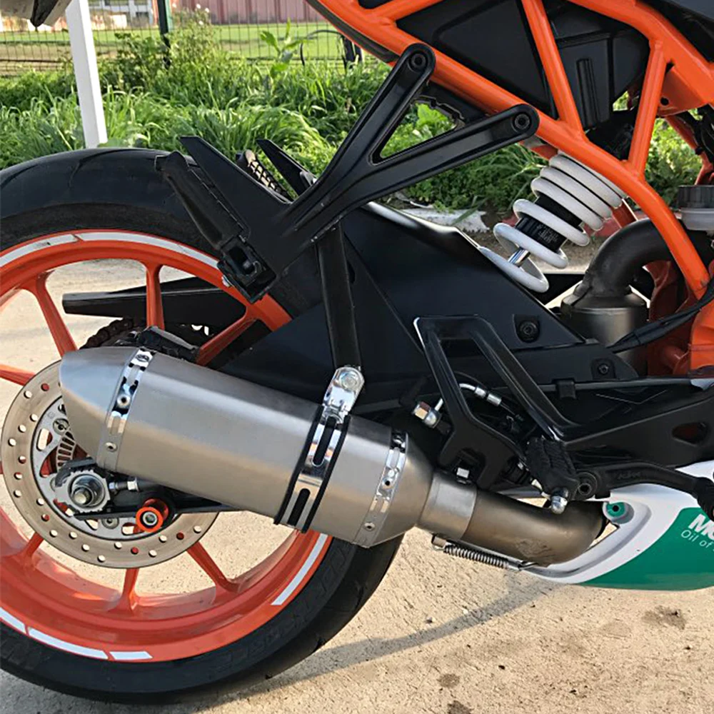 Para YAMAHA XT1200Z DX VMAX YZF-R125 R3 R6 FZ8 FZ1 de la motocicleta tubo de Escape silenciador de Escape de acero inoxidable silenciador con DB asesino 51mm
