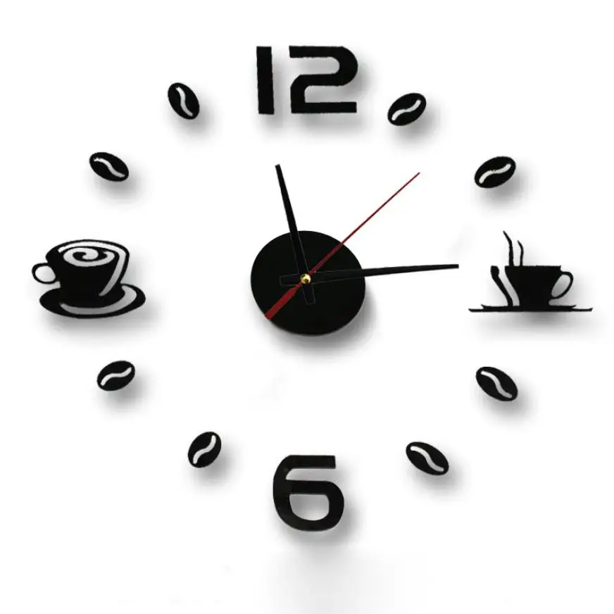 

Acrylic DIY Self Adhesive Interior Wall Creative Decoration Mute Clock Stickers Muraux 3D Wall Clock Sticker CLOCK