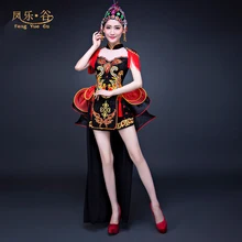 Китайский барабанный командный костюм для сцены певица танцор одежда для женщин