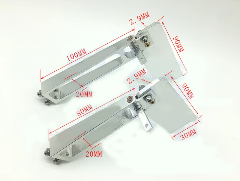 1 قطعة منخفضة المقاومة MOMO1 MONO2 الدفة 100x90x30 مللي متر 80x90x30 مللي متر الدفات قطع الغيار ل RC فرش الكهربائية سباق قوارب نموذج