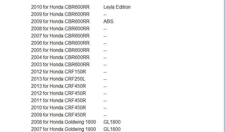 Инструмент OBD для впрыск топлива для мотоциклы Honda Поддержка мульти-языки, используемые на ноутбуке или Нетбуки