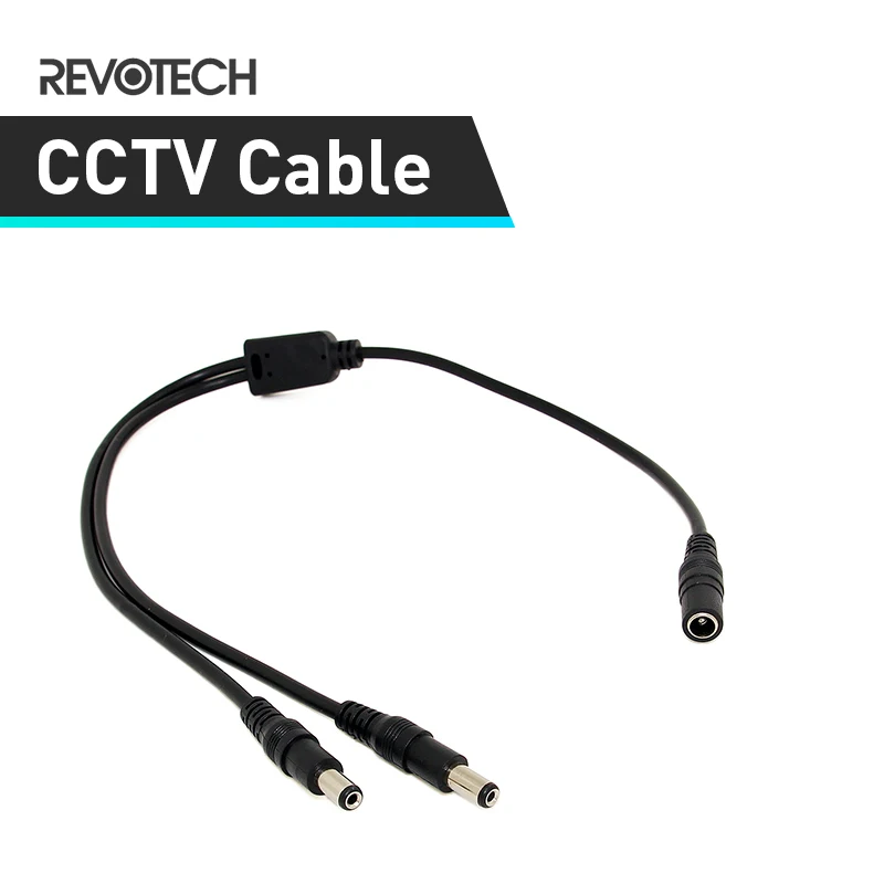 Security Cctv Camera Cable 1 To 2 Dc Power Splitter Adapter Cable For Surveillance System