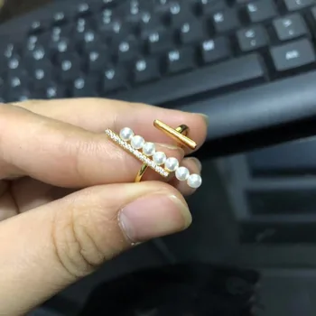 

Fashion simple pearl rhinestone female opening design adjustable ring bague anillos mujer aneis anelli Charm ring bisuteria